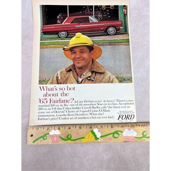 Vintage Print Advertisement Ad 1965 Ford Fairlane 500 Sports Coupe Print Ad - Picture 6 of 6